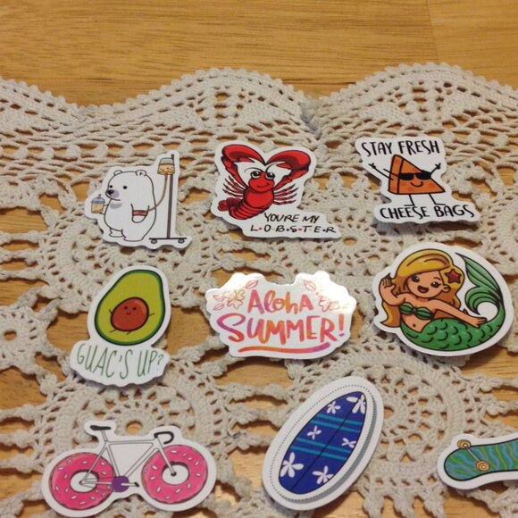 Stickers, Whimsical Attitude theme, 12 cellphone stickers - Picture 2 of 5